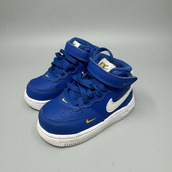 Nike Air Force 1 Mid SE 40th Annivesari Blue Jay-white  Kids Size 6C - Picture 3 of 9